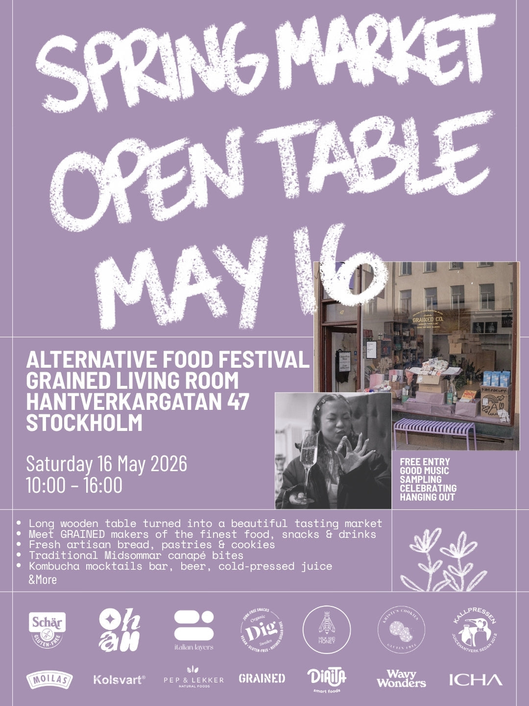 Open Table Spring Market – Alternative Food Festival at GRAINED May 16