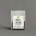 Organic Chia Seeds in 250g pack from GRAINED CO., showing a clear view of the small, black and white chia seeds in a jar