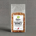 GRAINED CO. Chelsie’s Raspberry & Vanilla Granola in a 400g package, showing the colorful granola with raspberries and vanilla flavor.