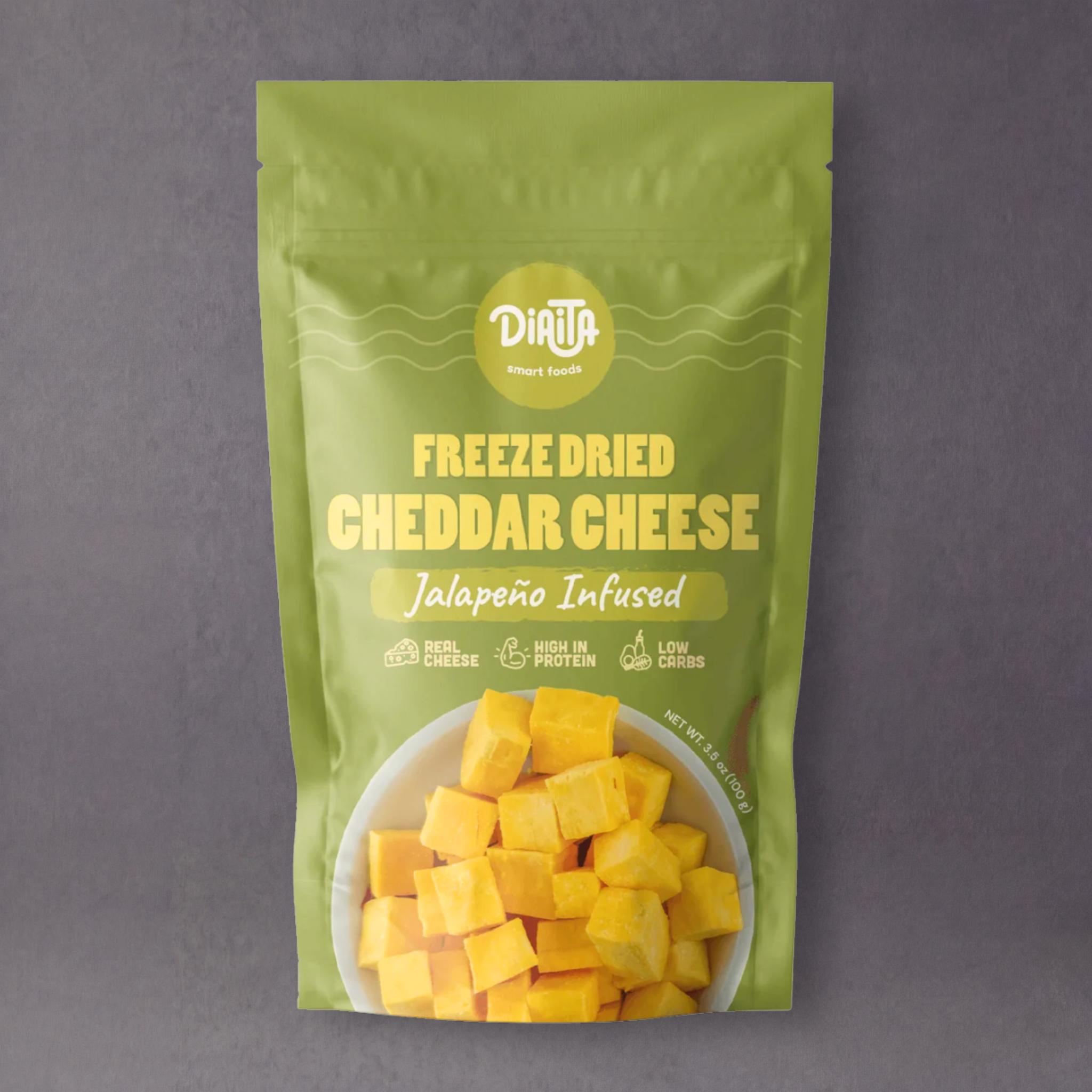 Frystorkad cheddarost med jalapeño