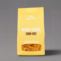 Gustosa gluten-free penne rigate pasta made from corn and organic rice, shown in a 340g package with pasta shape visible.