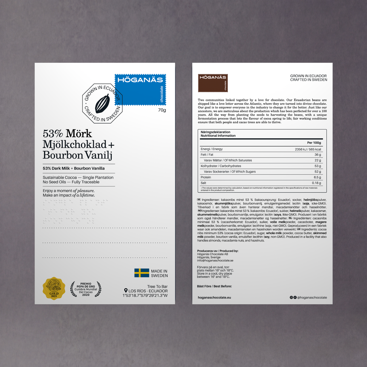 Höganäs Choklad — Mörka chokladkakor (70g)