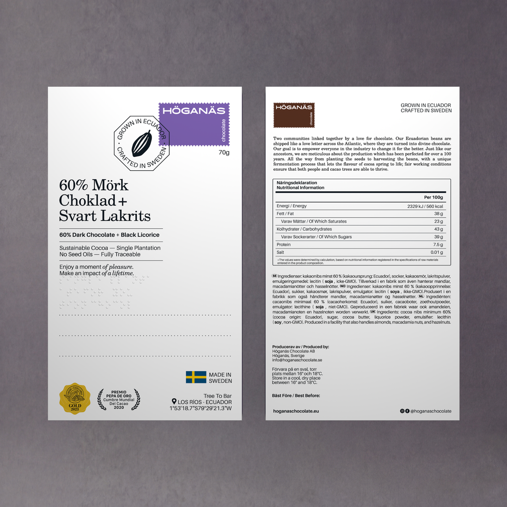 Höganäs Choklad — Mörka chokladkakor (70g)