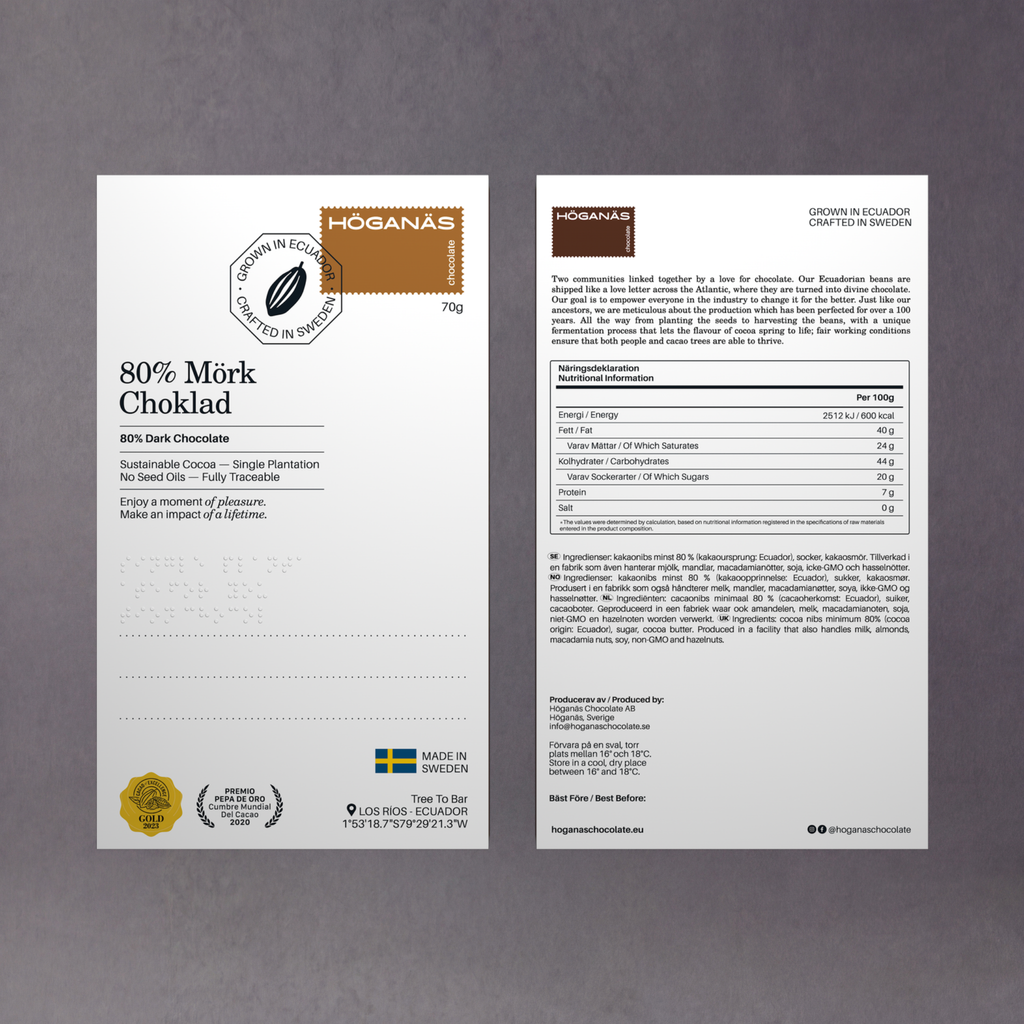 Höganäs Choklad — Mörka chokladkakor (70g)