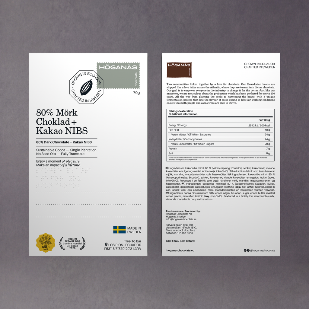 Höganäs Choklad — Mörka chokladkakor (70g)