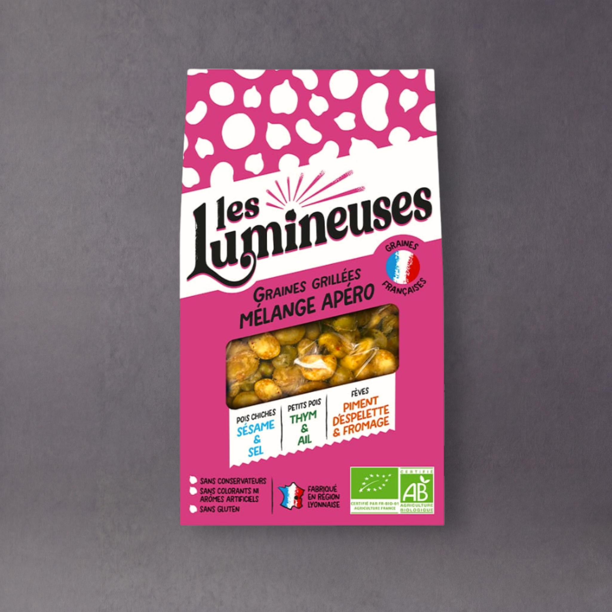 Les Lumineuses Organic Apero Mix – Rostade baljväxter och nötter | Olika smaker