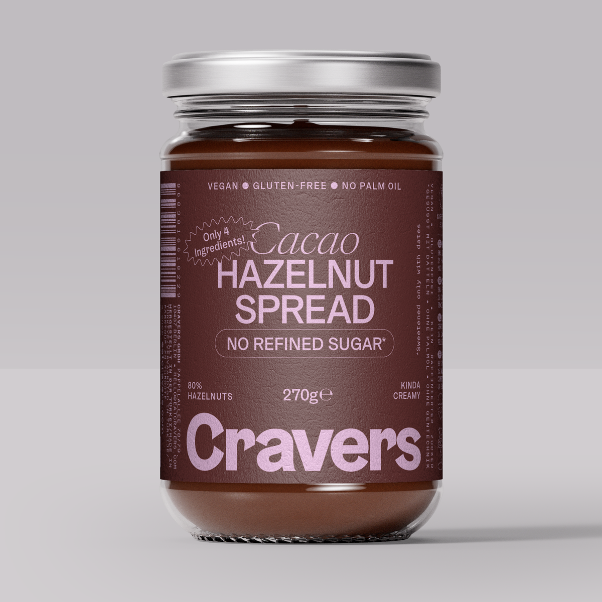 CRAVERS Kakao- och hasselnötskräm