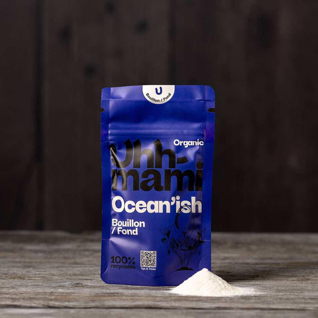Uhhmami UHHMAMI OCEAN 40g package with vibrant ocean-inspired design and product branding on the front.